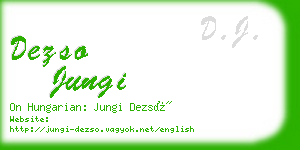 dezso jungi business card